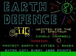 Pantallazo de Earth Defence para Spectrum