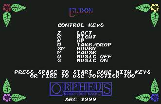 Pantallazo de Elidon para Commodore 64