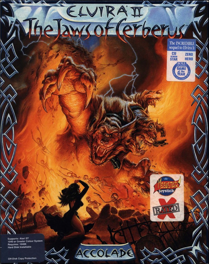 Caratula de Elvira II: The Jaws of Cerberus para Atari ST