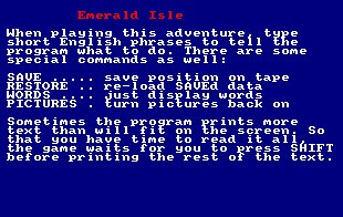 Pantallazo de Emerald Isle para Amstrad CPC