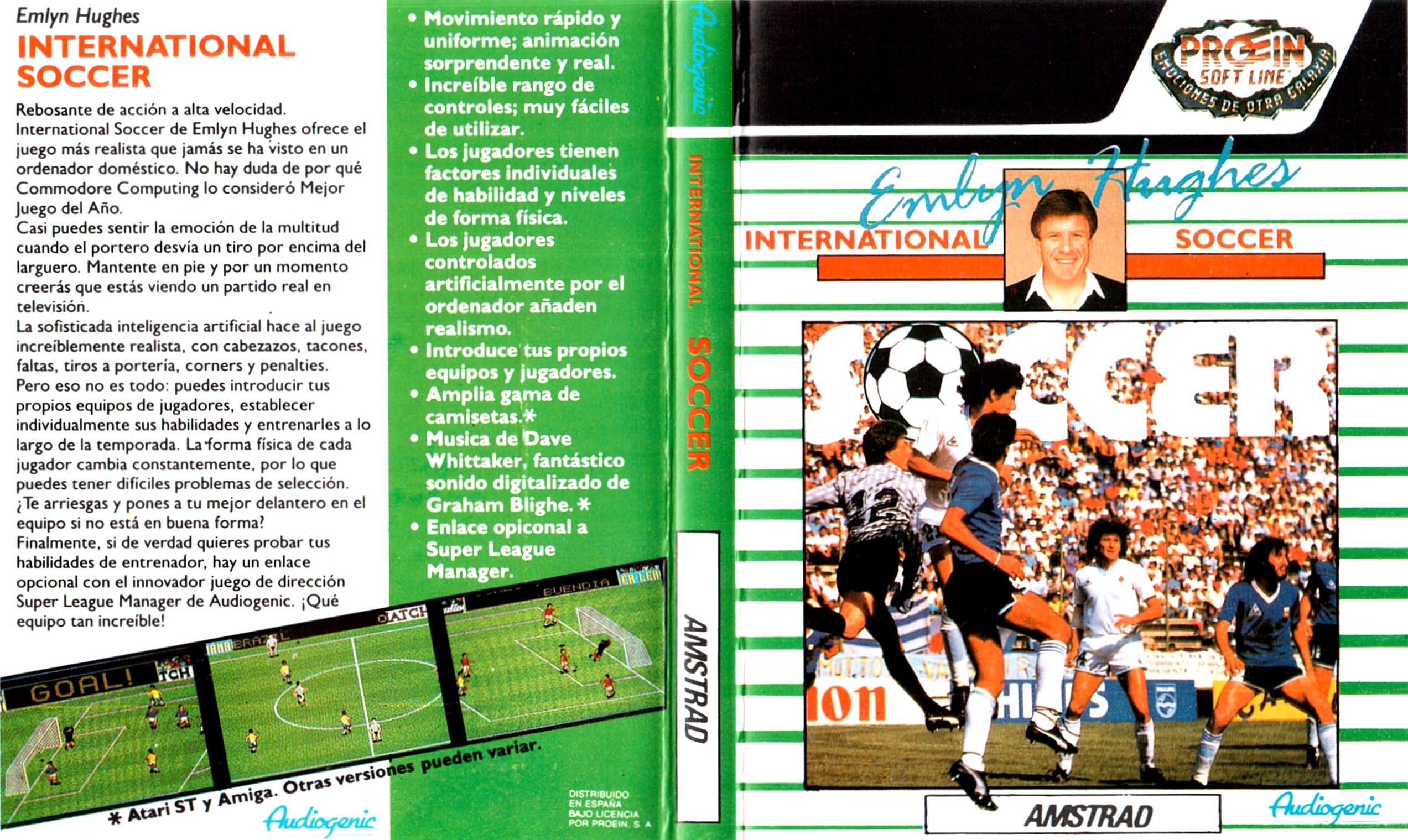 Caratula de Emlyn Hughes International Soccer para Amstrad CPC