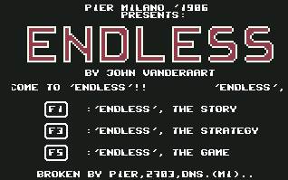 Pantallazo de Endless para Commodore 64