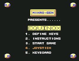 Pantallazo de Equinox para Commodore 64