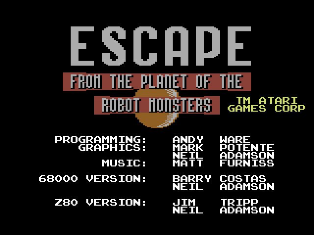 Pantallazo de Escape From The Planet Of The Robot Monsters para Commodore 64