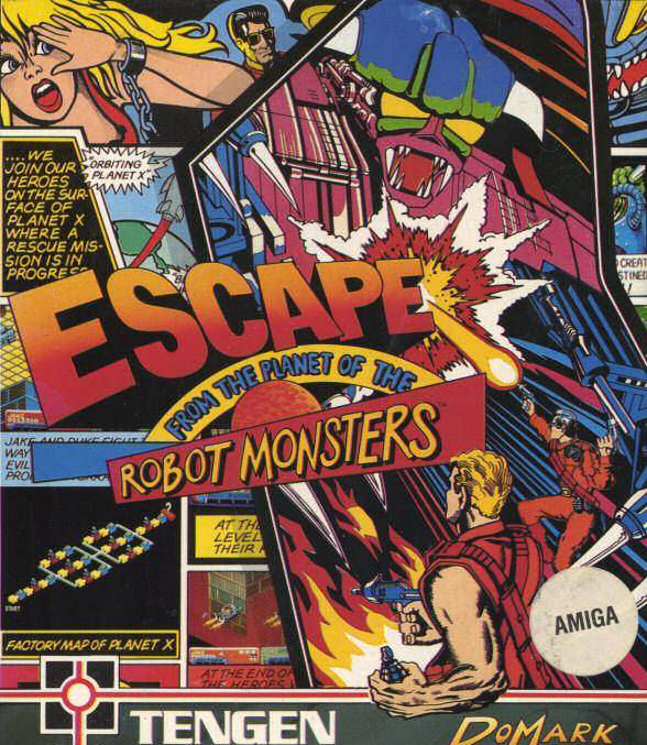 Caratula de Escape from the Planet of the Robot Monsters para Atari ST
