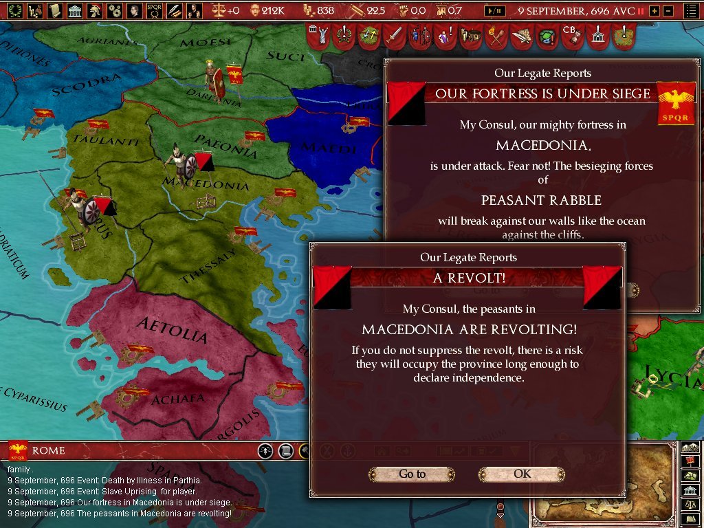 Pantallazo de Europa Universalis: Rome - Vae Victis para PC