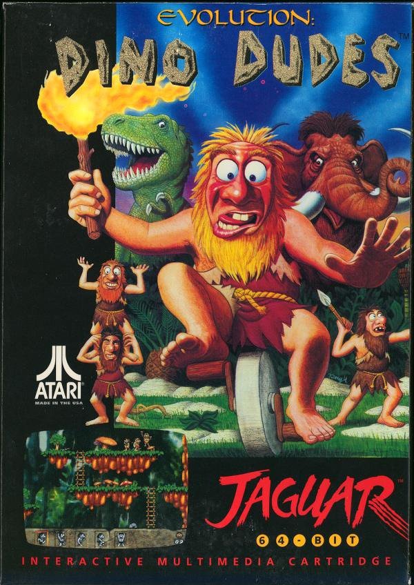 Caratula de Evolution: Dino Dudes para Atari Jaguar