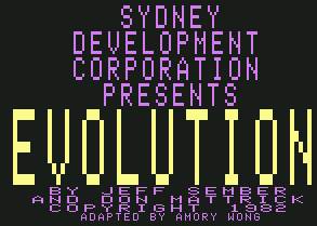 Pantallazo de Evolution para Commodore 64