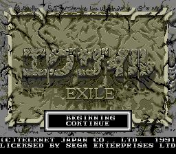 Pantallazo de Exile para Sega Megadrive