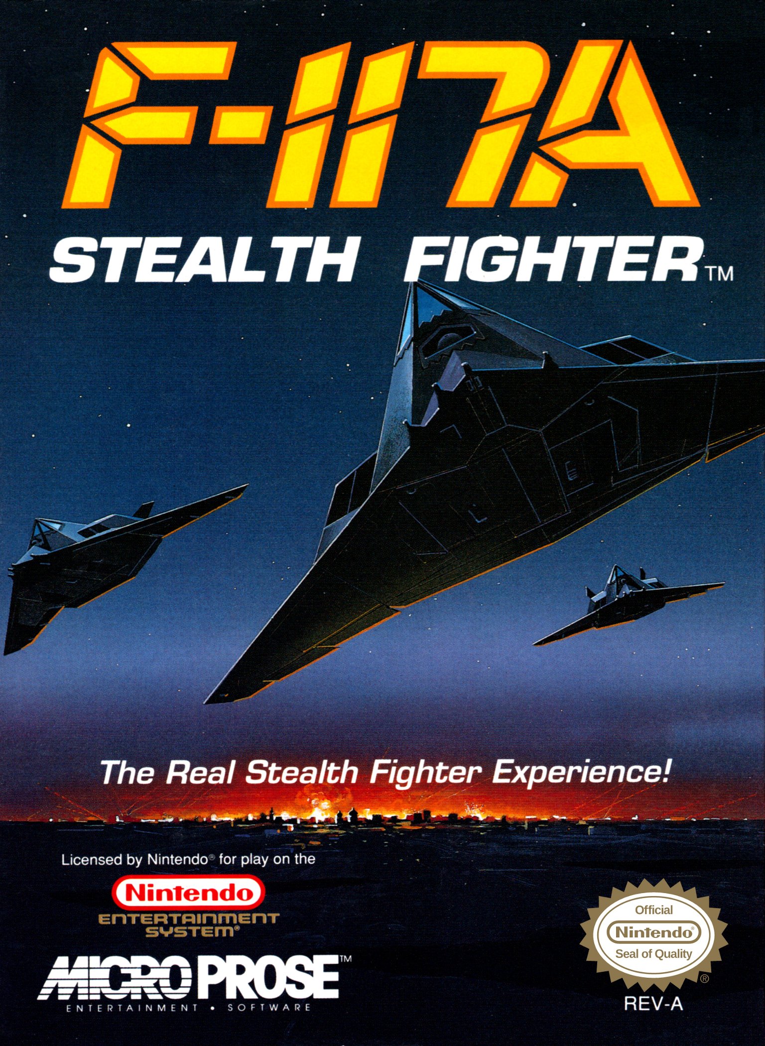 Caratula de F-117A Stealth Fighter para Nintendo (NES)