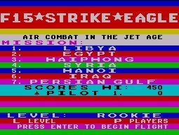 Pantallazo de F-15 Strike Eagle para Spectrum