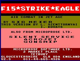 Pantallazo de F15 Strike Eagle para Amstrad CPC