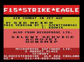 Pantallazo de F15 Strike Eagle para MSX