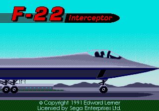 Pantallazo de F22 Interceptor para Sega Megadrive