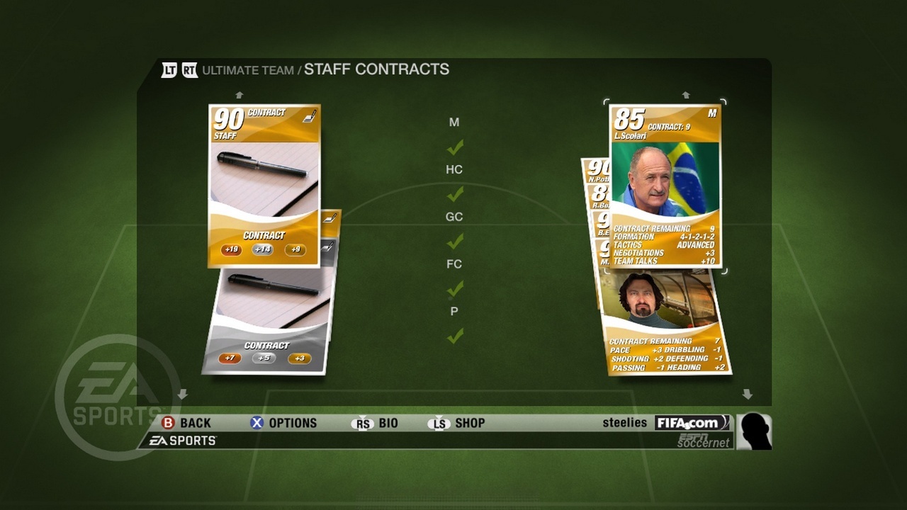 Pantallazo de FIFA 09: Ultimate Team para Xbox 360