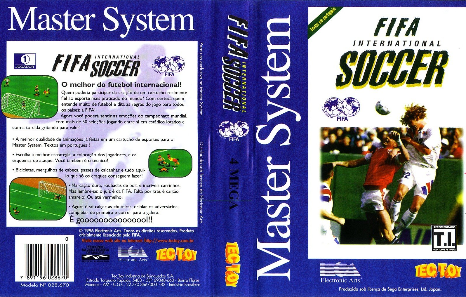 Caratula de FIFA International Soccer para Sega Master System