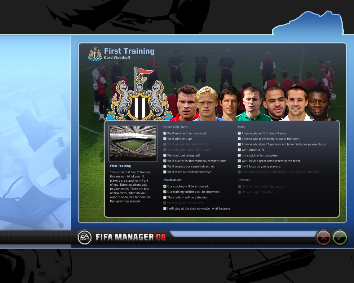 Pantallazo de FIFA Manager 08 para PC