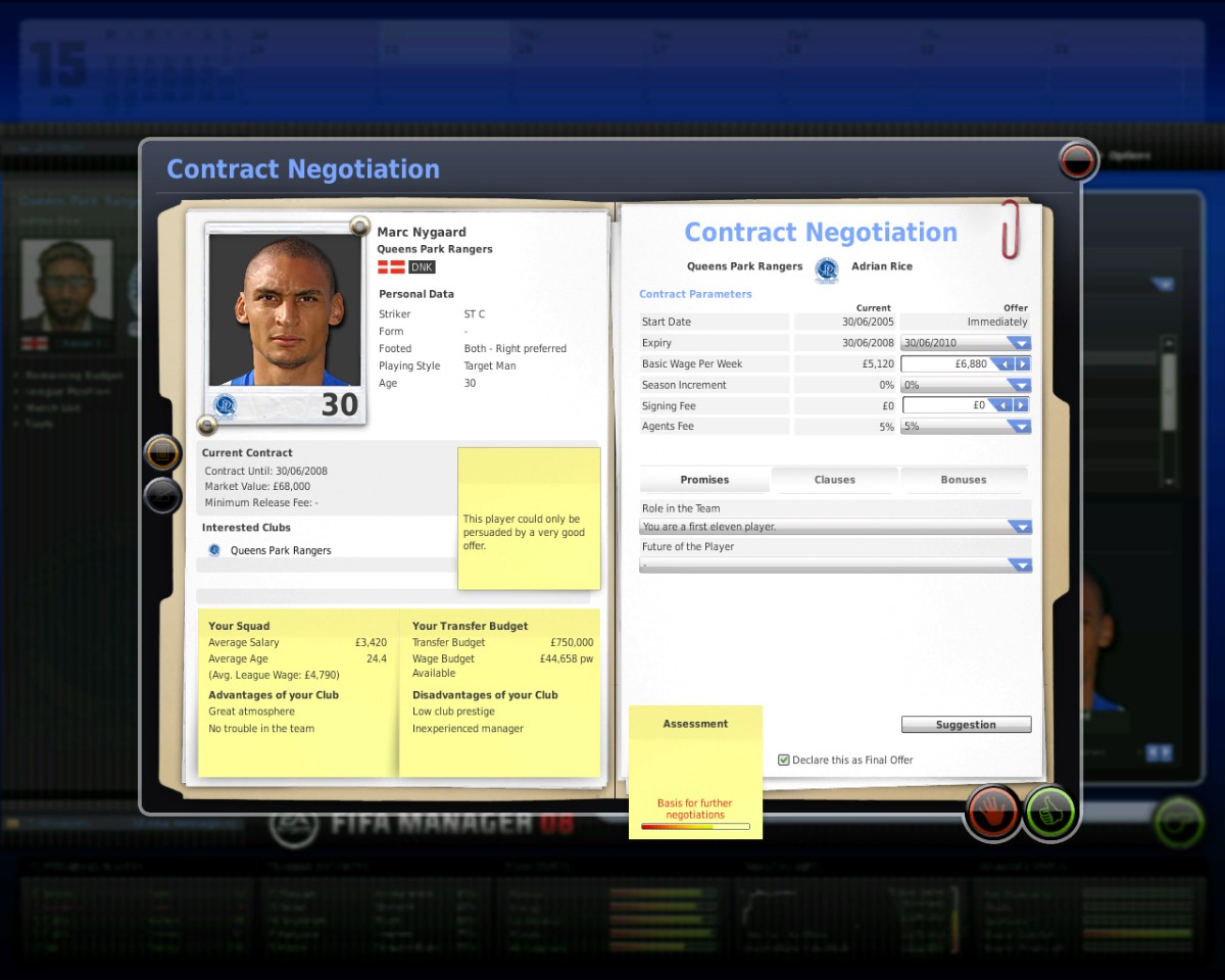 Pantallazo de FIFA Manager 08 para PC