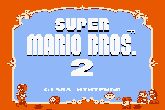 Pantallazo de Famicom Mini Vol 21 Super Mario Bros 2 (Japonés) para Game Boy Advance
