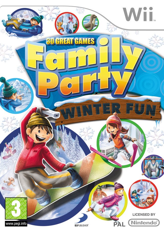 Caratula de Family Party: 30 Great Games Winter Fun para Wii