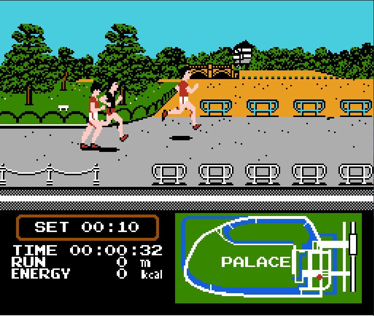 Pantallazo de Family Trainer: Jogging Race para Nintendo (NES)