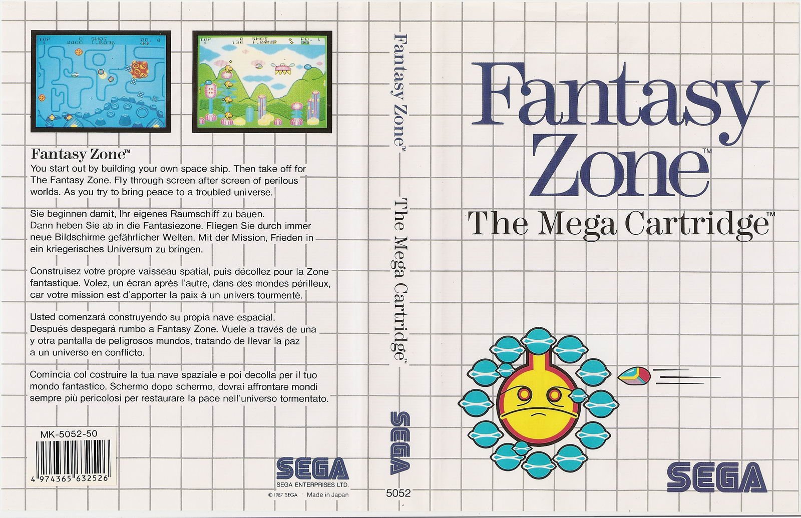Caratula de Fantasy Zone para Sega Master System