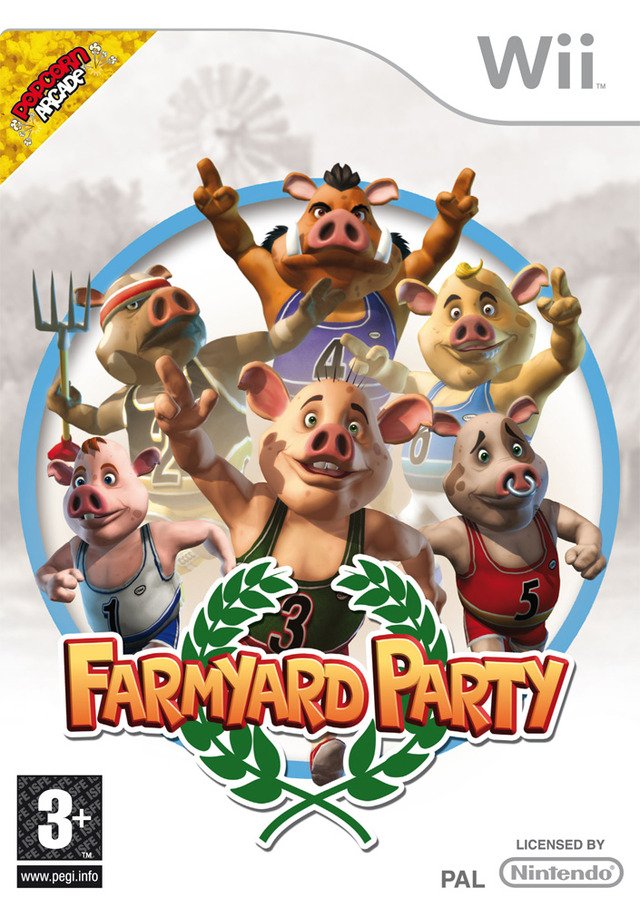 Caratula de Farmyard Party: Featuring the Olympigs para Wii