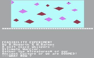 Pantallazo de Feasibility Experiment para Commodore 64