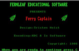 Pantallazo de Ferry Captain para Amstrad CPC