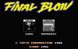Pantallazo de Final Blow para Atari ST