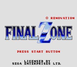 Pantallazo de Final Zone para Sega Megadrive