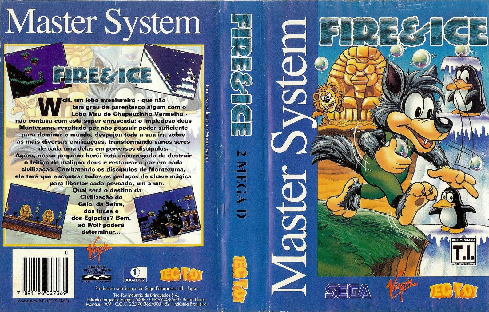 Caratula de Fire & Ice para Sega Master System