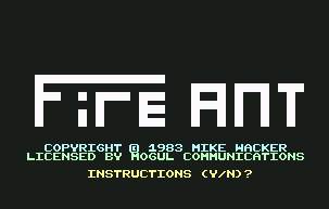 Pantallazo de Fire Ant para Commodore 64