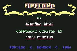 Pantallazo de Firelord para Commodore 64