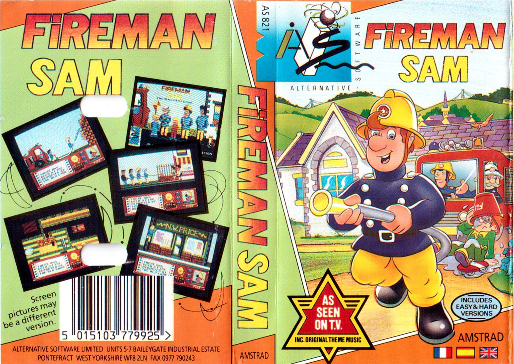 Caratula de Fireman Sam para Amstrad CPC