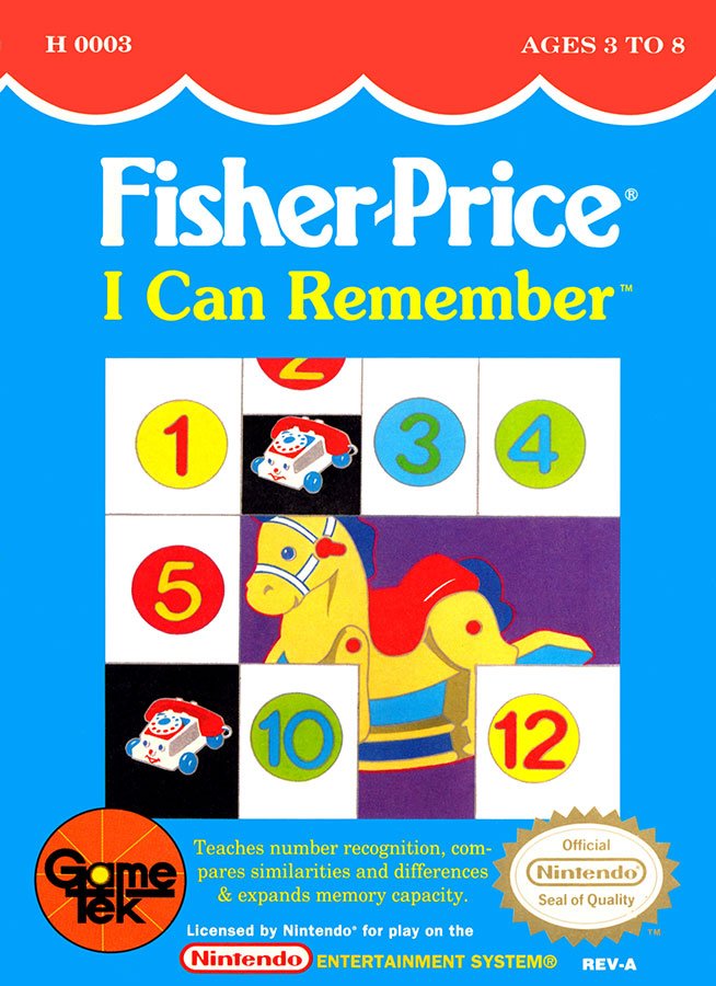 Caratula de Fisher-Price: I Can Remember para Nintendo (NES)