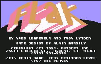 Pantallazo de Flak para Commodore 64