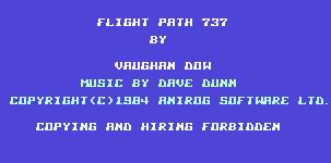 Pantallazo de Flight Path 737 para Commodore 64