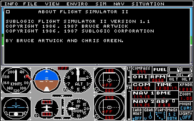Pantallazo de Flight Simulator 2 para Amiga