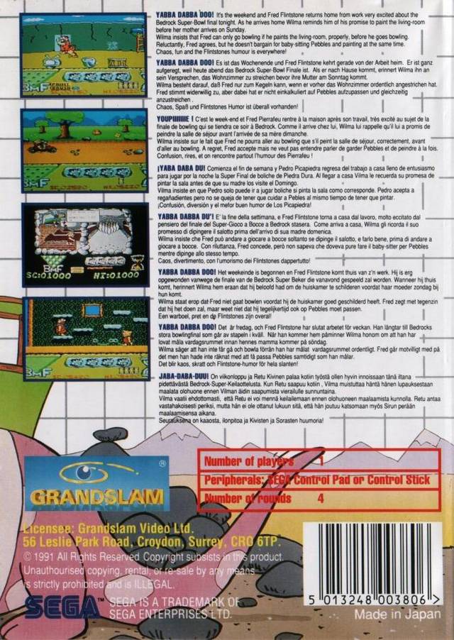 Caratula de Flintstones, The para Sega Master System
