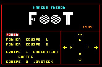 Pantallazo de Foot Marius Tresor para Amstrad CPC