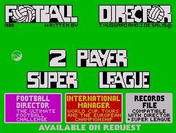 Pantallazo de Football Director: 2 Player Super League para Spectrum