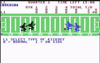 Pantallazo de Football Strategy para Commodore 64