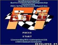 Pantallazo de Formula 1 para Gamegear
