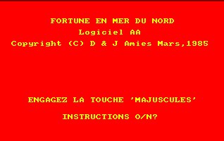 Pantallazo de Fortune En Mer Du Nord para Amstrad CPC