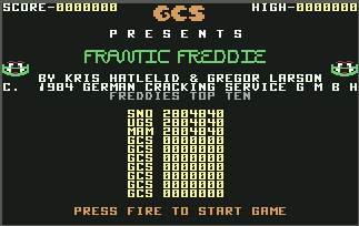 Pantallazo de Frantic Freddie para Commodore 64
