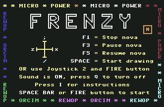 Pantallazo de Frenzy para Commodore 64