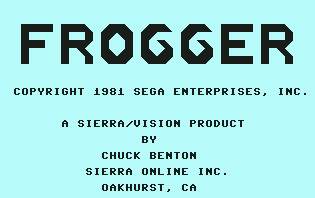 Pantallazo de Frogger para Commodore 64