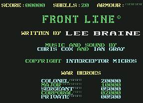 Pantallazo de Front Line para Commodore 64