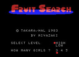 Pantallazo de Fruit Search para MSX